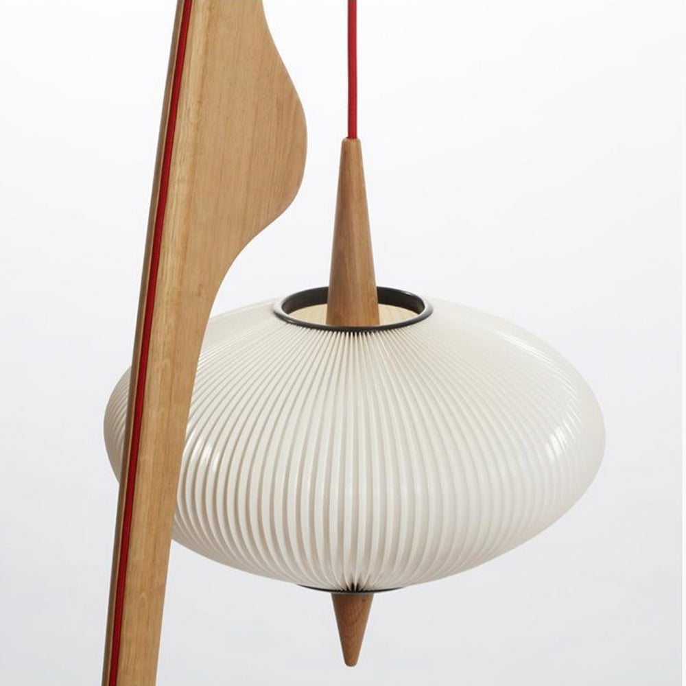Renée Design LED Vloerlamp Wit Metaal Hout Woonkamer Slaapkamer