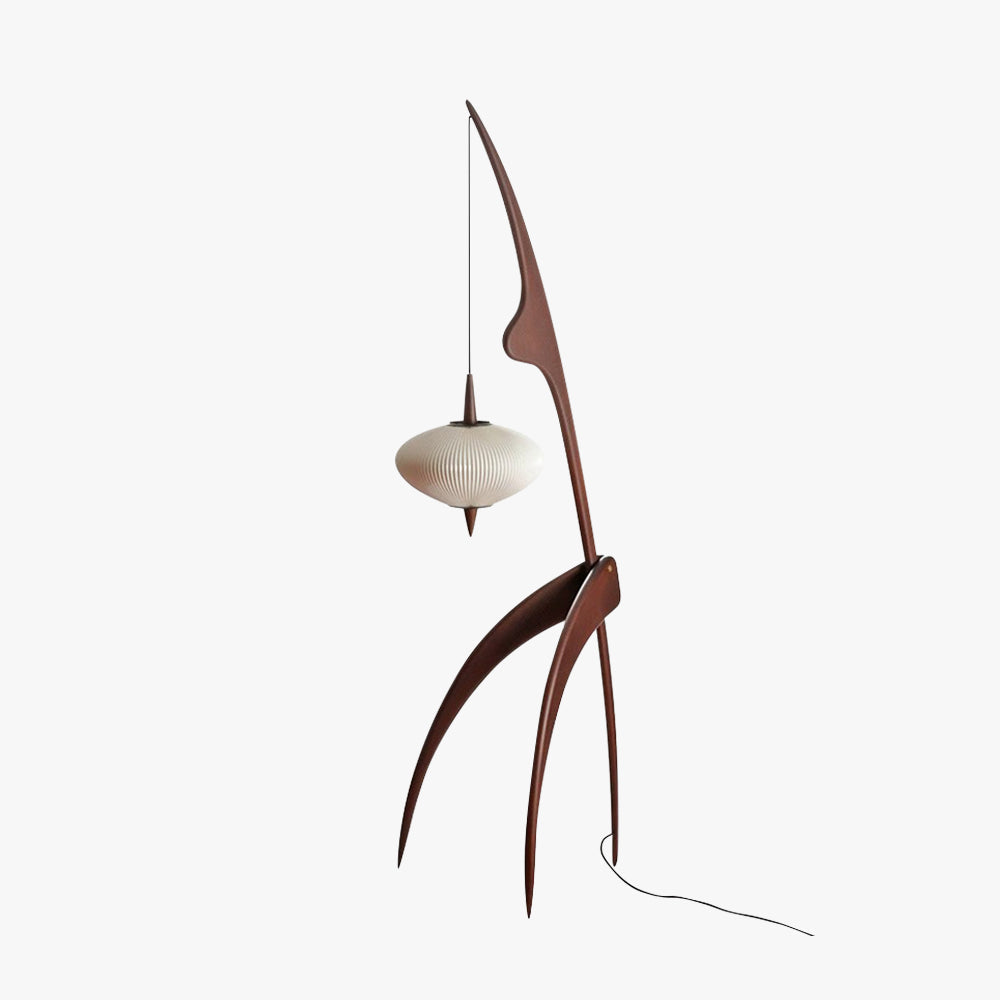 Renée Design LED Vloerlamp Wit Metaal Hout Woonkamer Slaapkamer