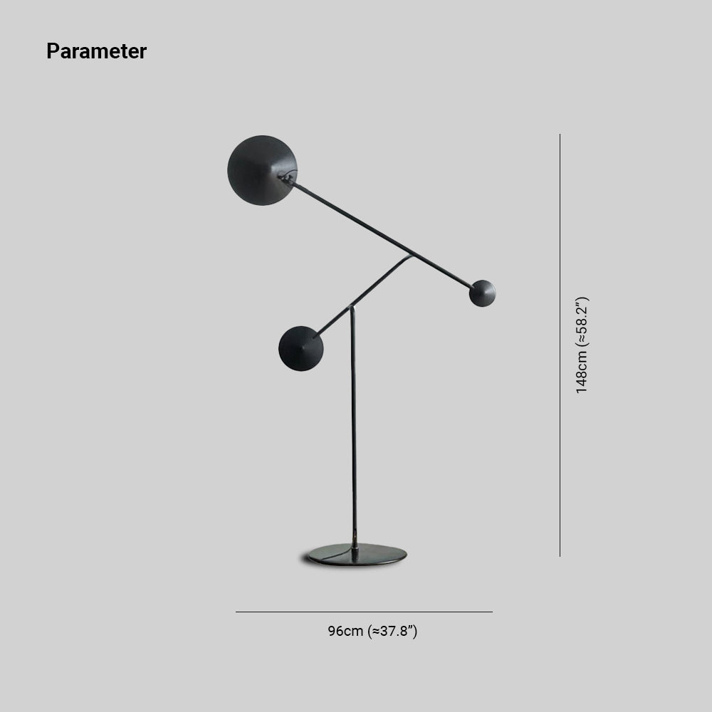 Avi Moderne Design LED Vloerlamp Zwart Metaal Woonkamer Slaapkamer