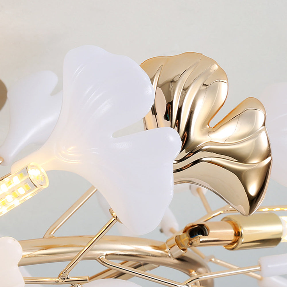 Olivia Moderne LED Plafondlamp Wit Gouden Metaal Woonkamer Eetkamer