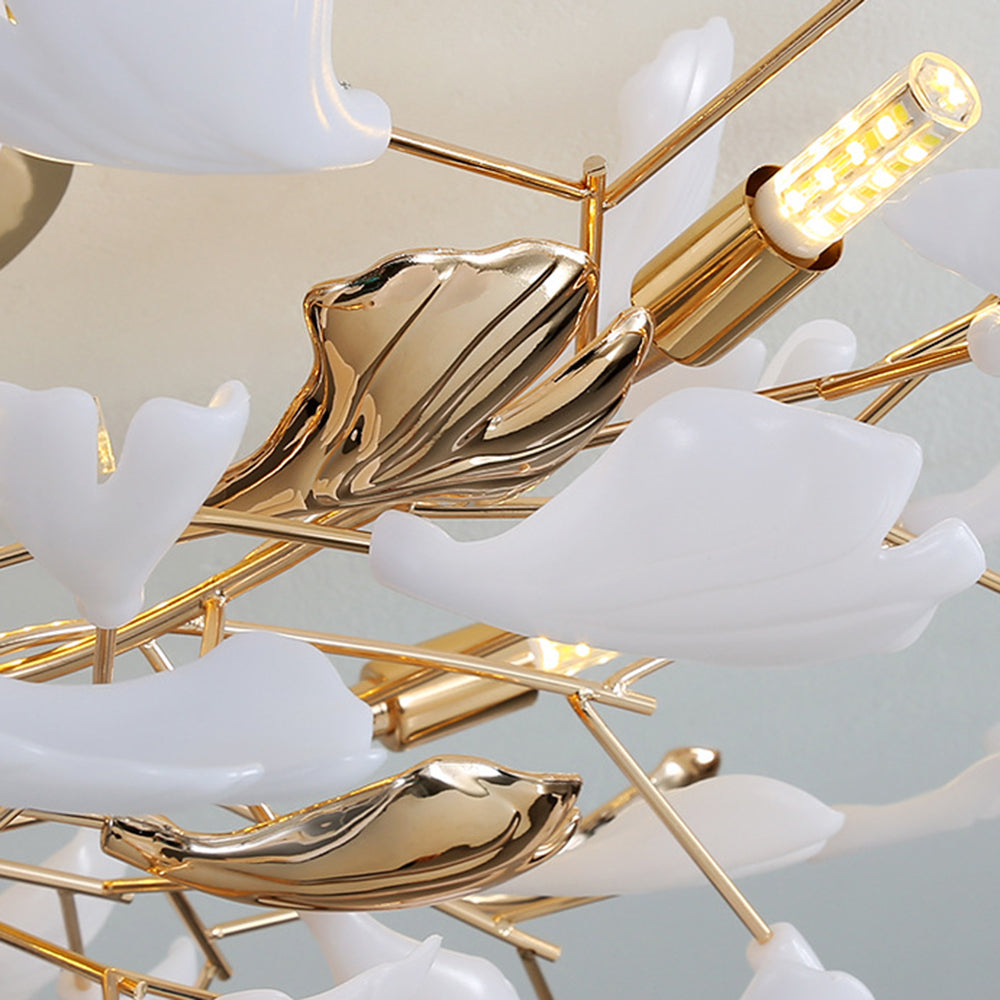 Olivia Moderne LED Plafondlamp Wit Gouden Metaal Woonkamer Eetkamer