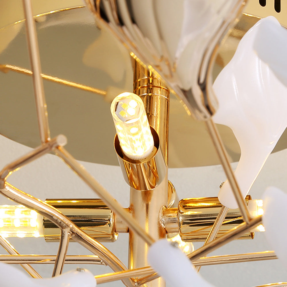 Olivia Moderne LED Plafondlamp Wit Gouden Metaal Woonkamer Eetkamer