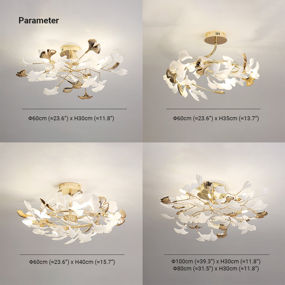 Olivia Moderne LED Plafondlamp Wit Gouden Metaal Woonkamer Eetkamer