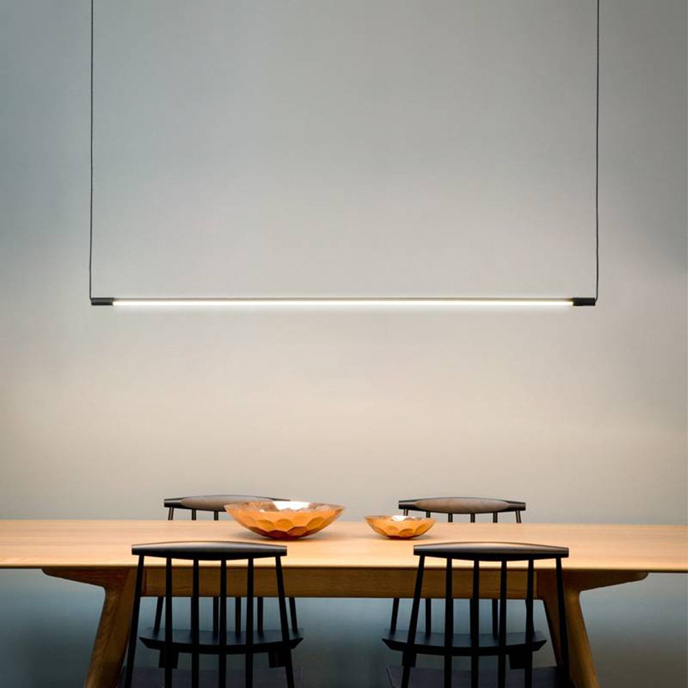 Edge Industriele Lineaire LED Hanglamp Zwart Woonkamer Eettafel Metaal&Acryl