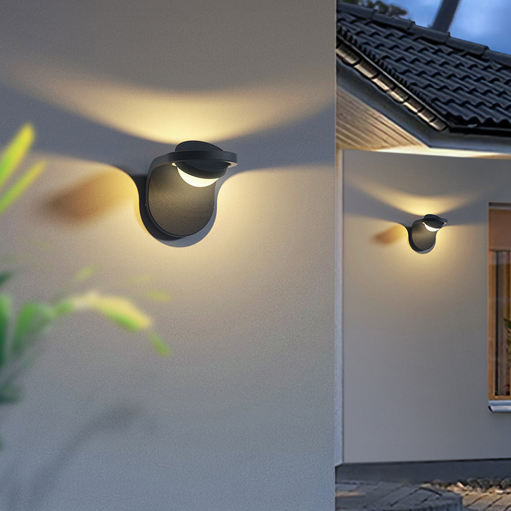 Orr Moderne Wandlamp Zonne Energie Zwart Metaal/Acryl Hal/Tuin/Balkon