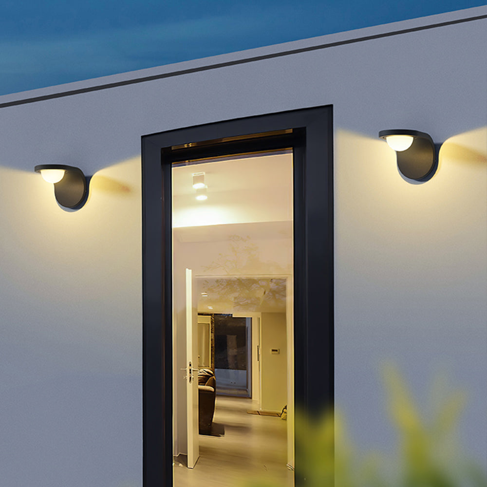 Orr Moderne Wandlamp Zonne Energie Zwart Metaal/Acryl Hal/Tuin/Balkon