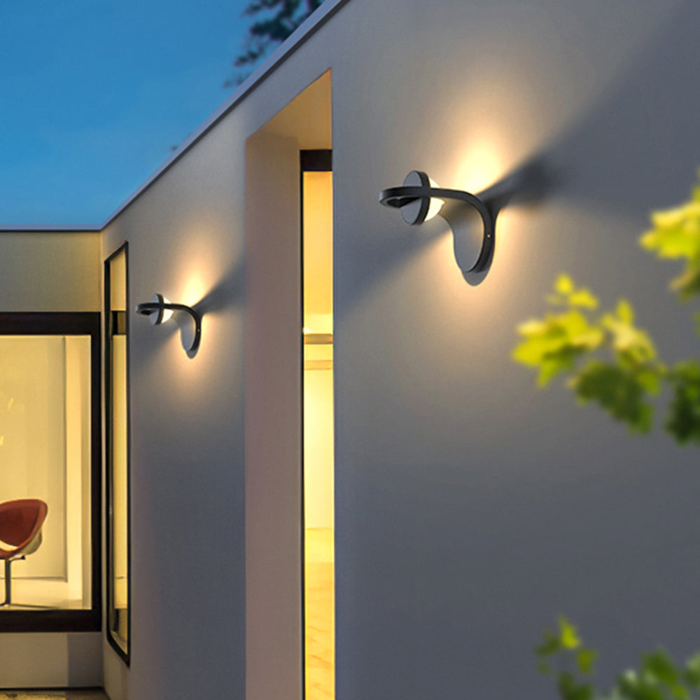 Orr Moderne Wandlamp Zonne Energie Zwart Metaal/Acryl Hal/Tuin/Balkon