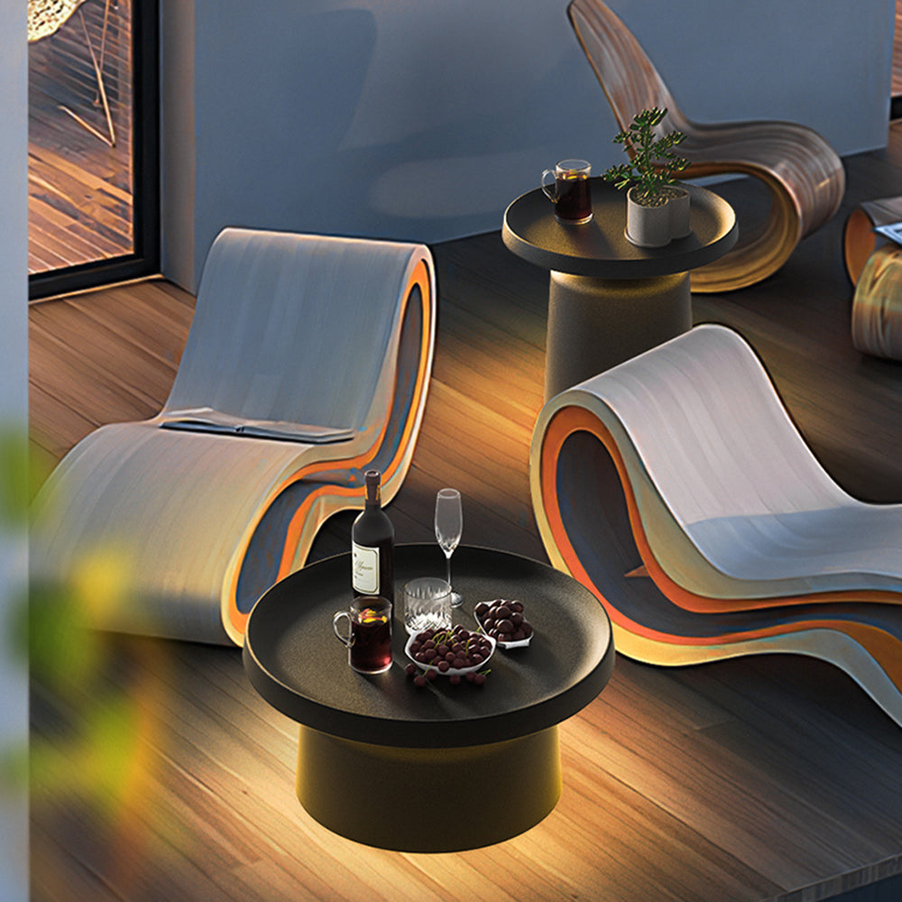 Pena Design Oplaadbaar/Zonne-Energie Buitenlamp Zwart Metaal Tuin/Balkon