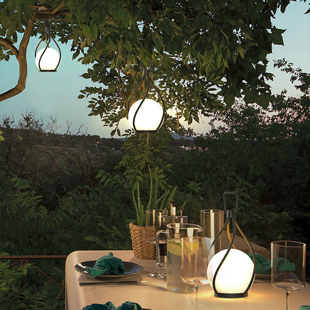 Valentina Moderne Hanglamp Wit/Transparant Metaal/Acryl Tuin/Balkon