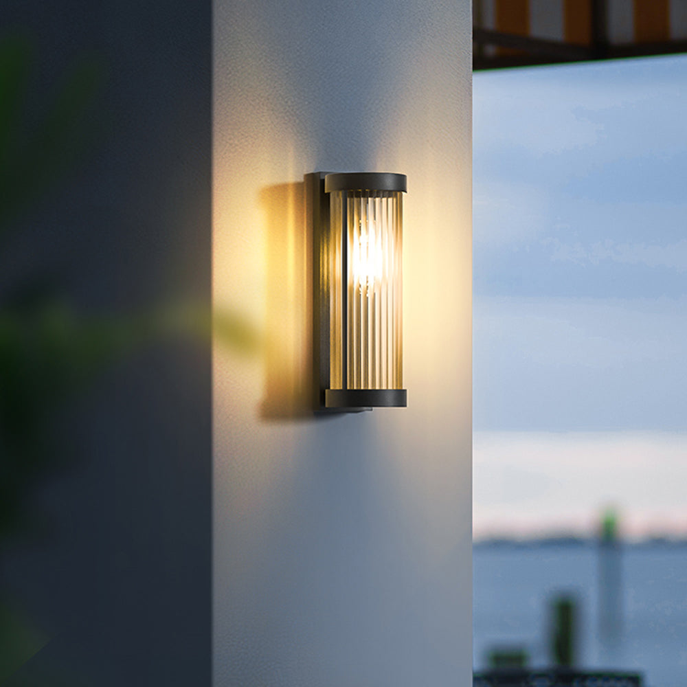 Orr Moderne Zonne Energie Buitenlamp Zwart Metaal/Glas Stoeprand/Balkon