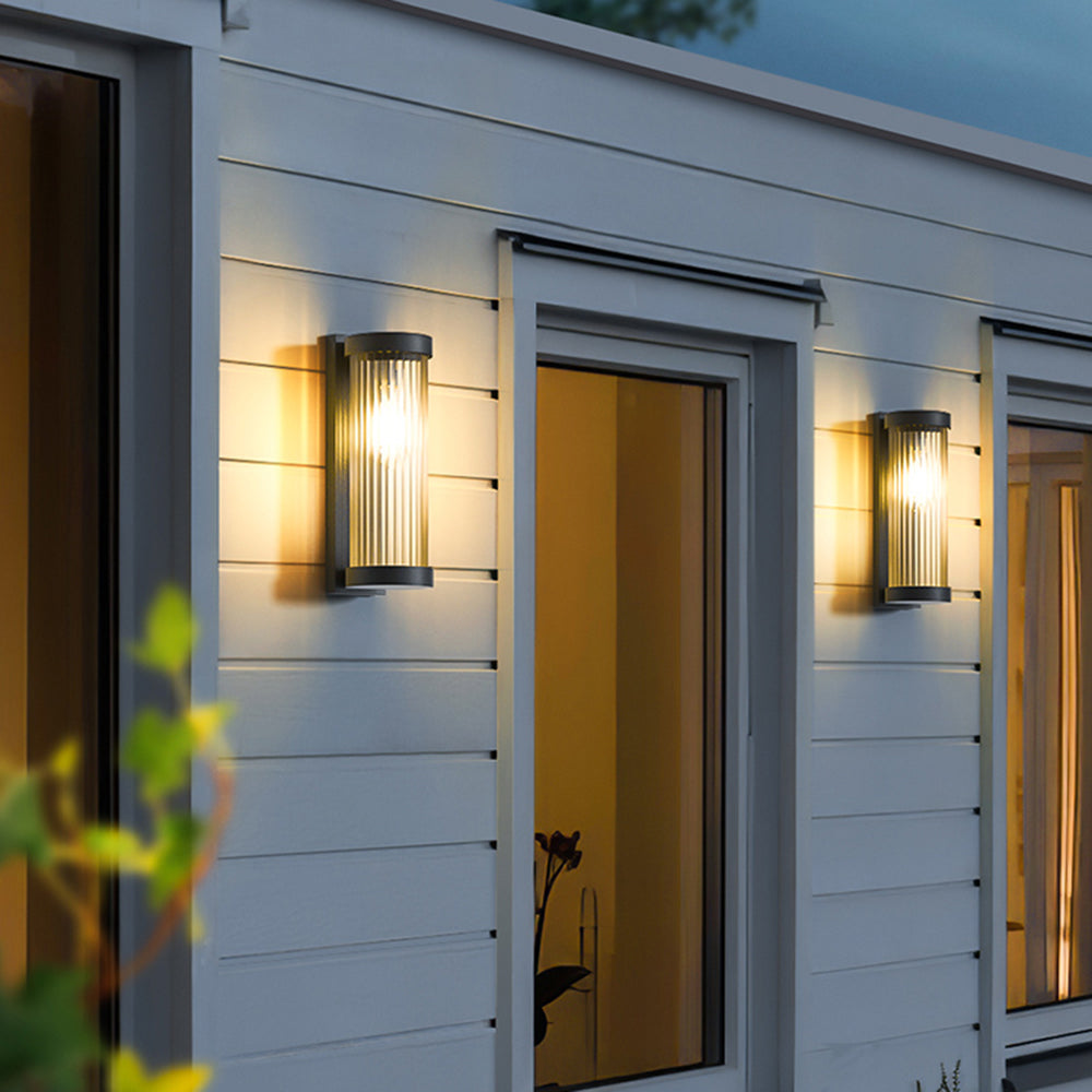 Orr Moderne Zonne Energie Buitenlamp Zwart Metaal/Glas Stoeprand/Balkon