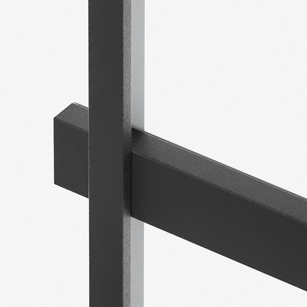 Edge Minimalist Duo-Linear Metal Outdoor Wall Lamp, Black