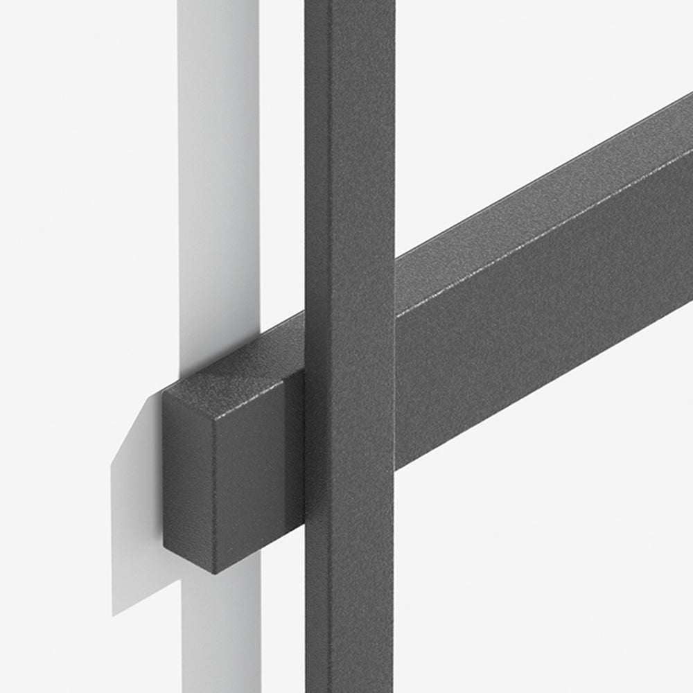 Edge Minimalist Duo-Linear Metal Outdoor Wall Lamp, Black
