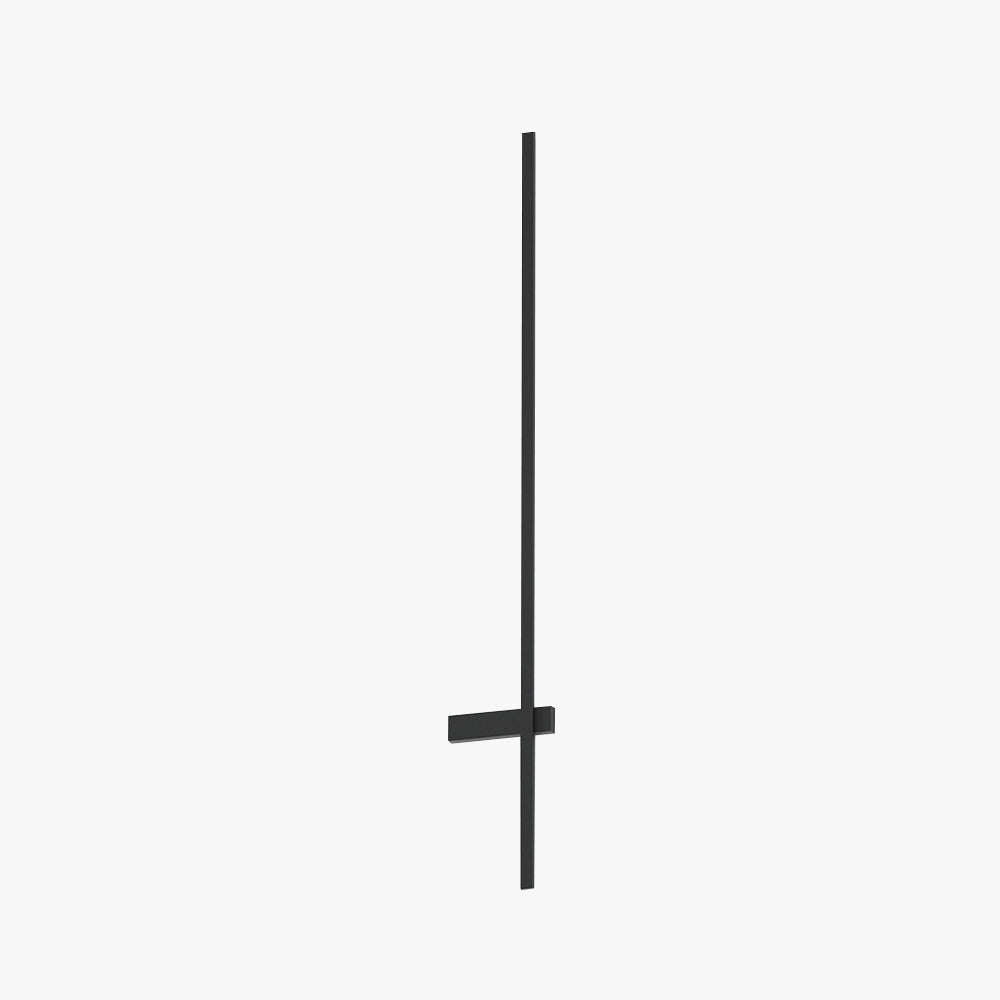 Edge Minimalist Duo-Linear Metal Outdoor Wall Lamp, Black