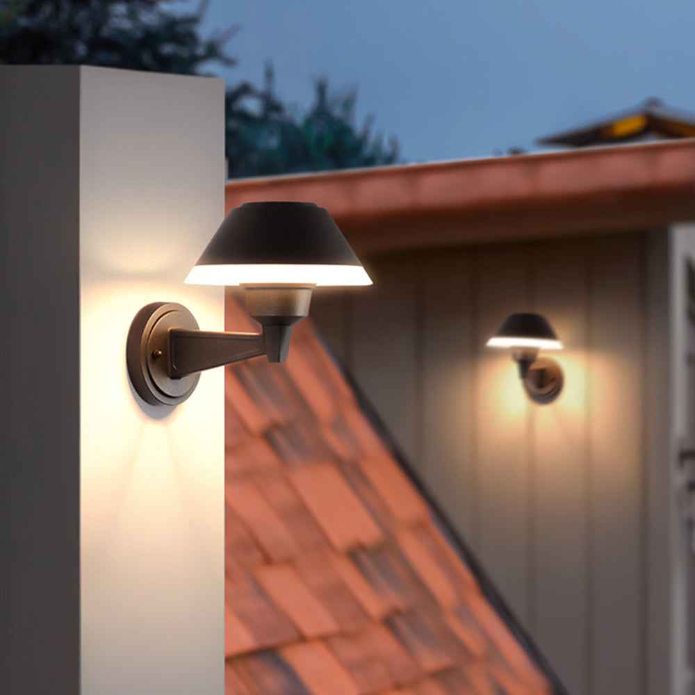 Carins Moderne Staande LED Buiten Wandlamp Zwart Metaal/Acryl