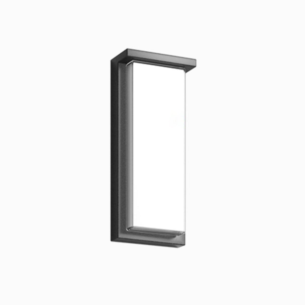 Orr Moderne Rechthoekig Buitenlamp Zwart Metaal/Acryl Tuin/Balkon