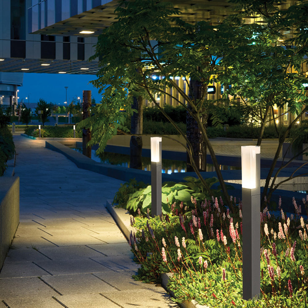 Pena Moderne Zonne Energie Buitenlamp Zwart Metaal Tuin/Stoeprand