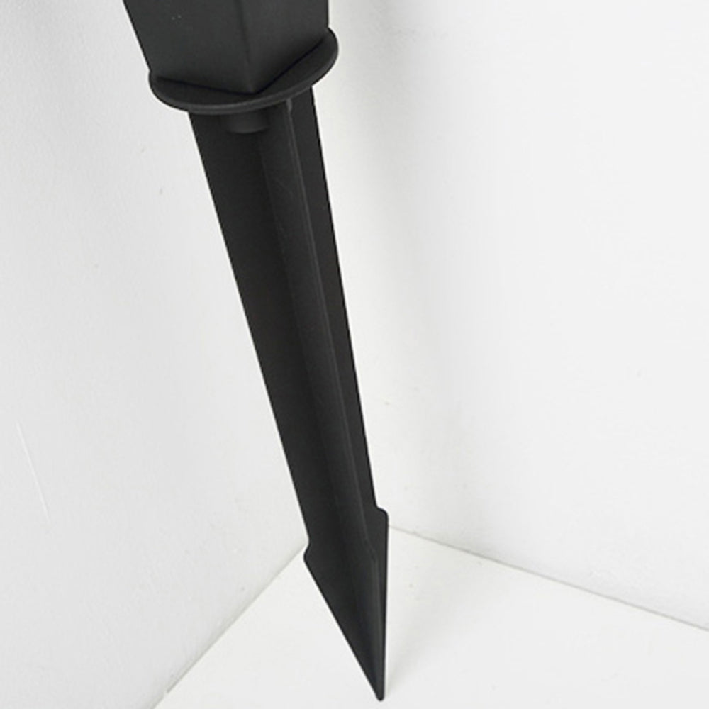 Cole Moderne Trigonale Lineaire Solar Buitenlamp Zwart Acryl