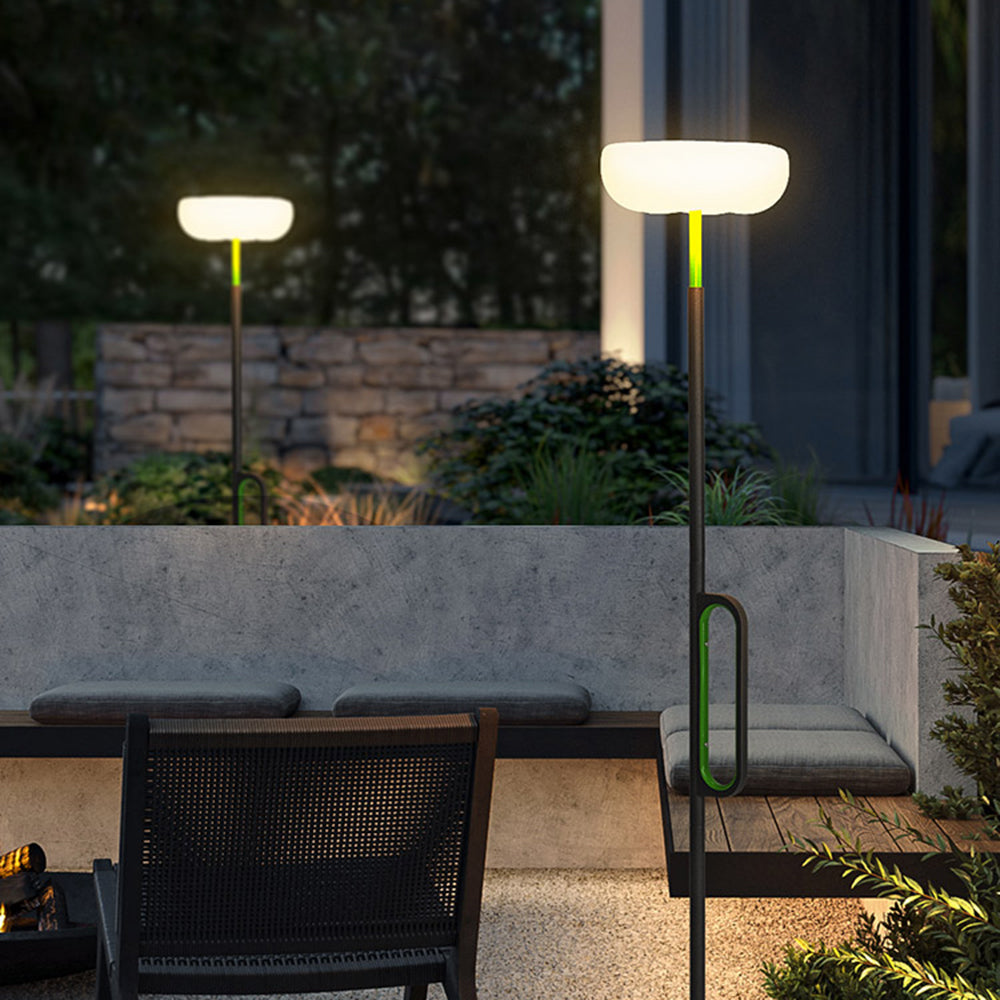 Orr Design Zonne/Oplaadbaar Buitenlamp Zwart/Groen Metaal/Acryl Tuin