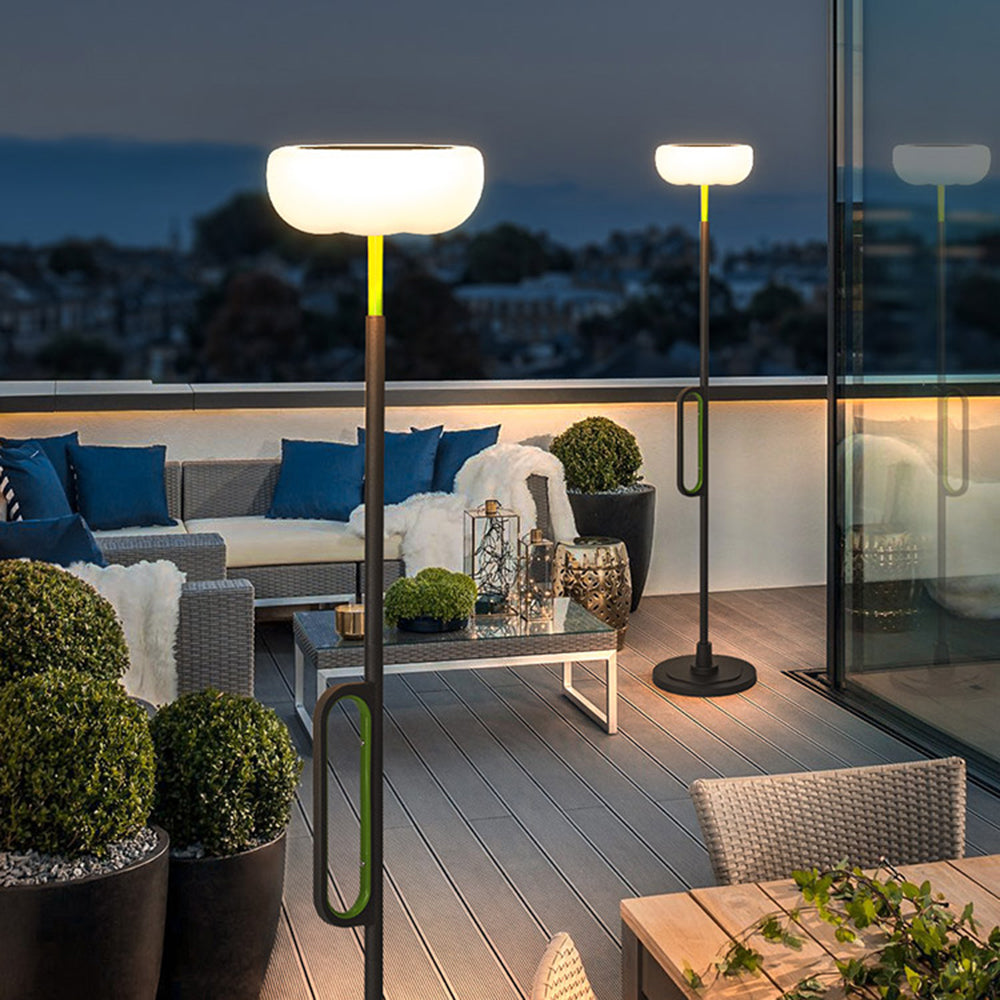 Orr Design Zonne/Oplaadbaar Buitenlamp Zwart/Groen Metaal/Acryl Tuin