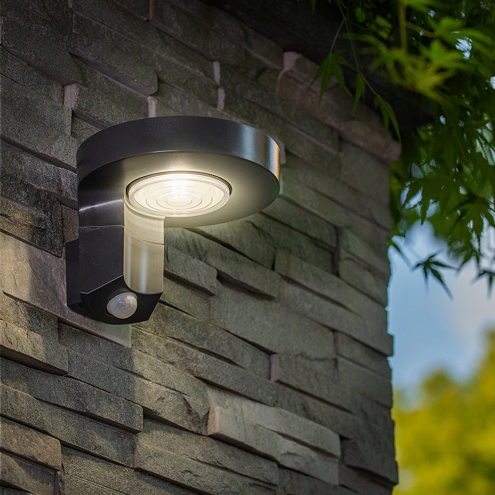 Orr Moderne Ronde LED Waterdichte Buitenlamp Zonne Metaal/Acryl Zwart Tuin/Stoeprand/Balkon