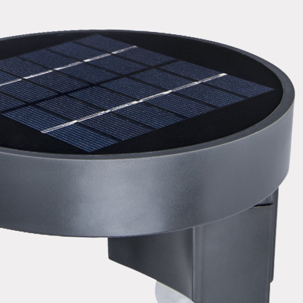 Orr Moderne Ronde LED Waterdichte Buitenlamp Zonne Metaal/Acryl Zwart Tuin/Stoeprand/Balkon