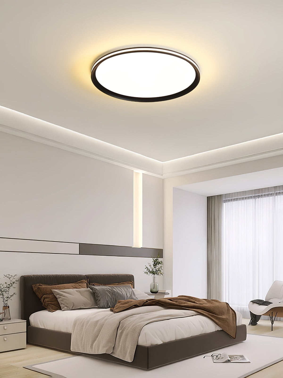 Avtheira Moderne minimalistische ronde plafondlamp met LED