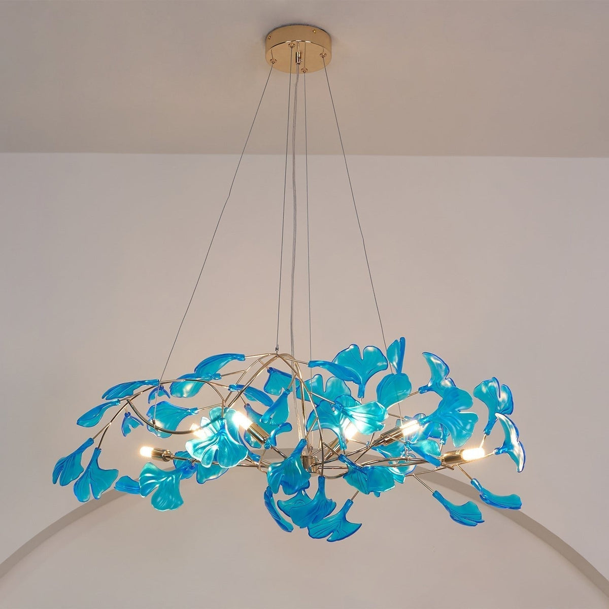 Ralenis luxe Ginkgo Leaf kroonluchter