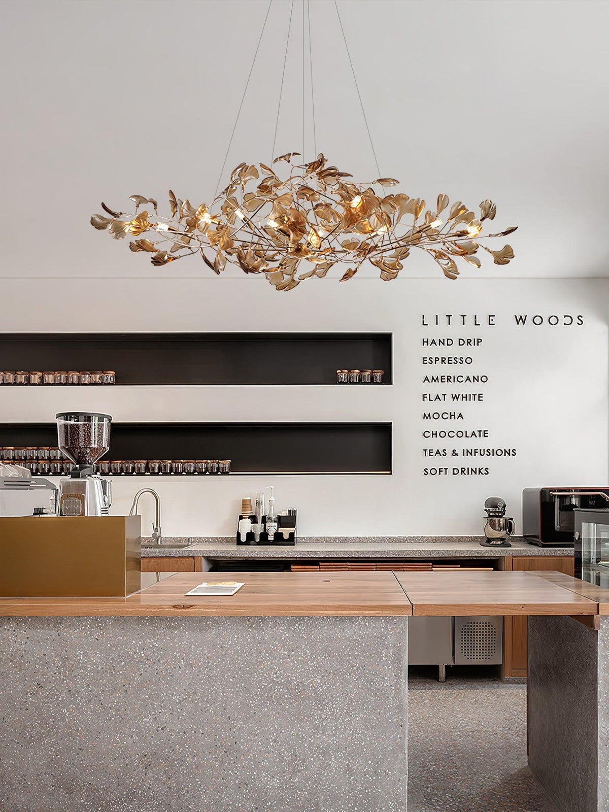 Ralenis luxe Ginkgo Leaf kroonluchter