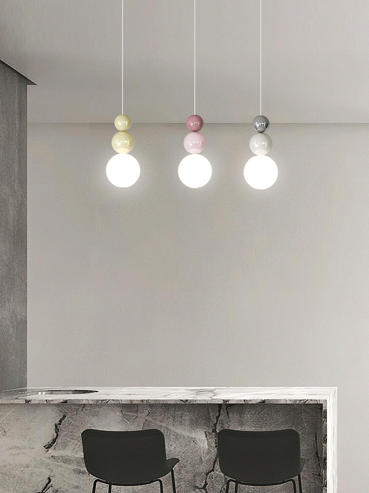 Elynd Acryl drie-ballen hanglamp