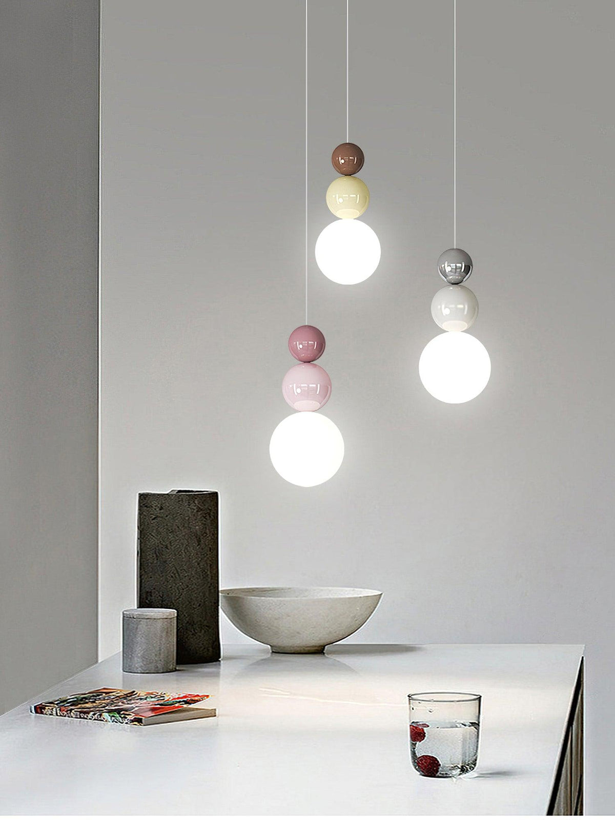 Elynd Acryl drie-ballen hanglamp