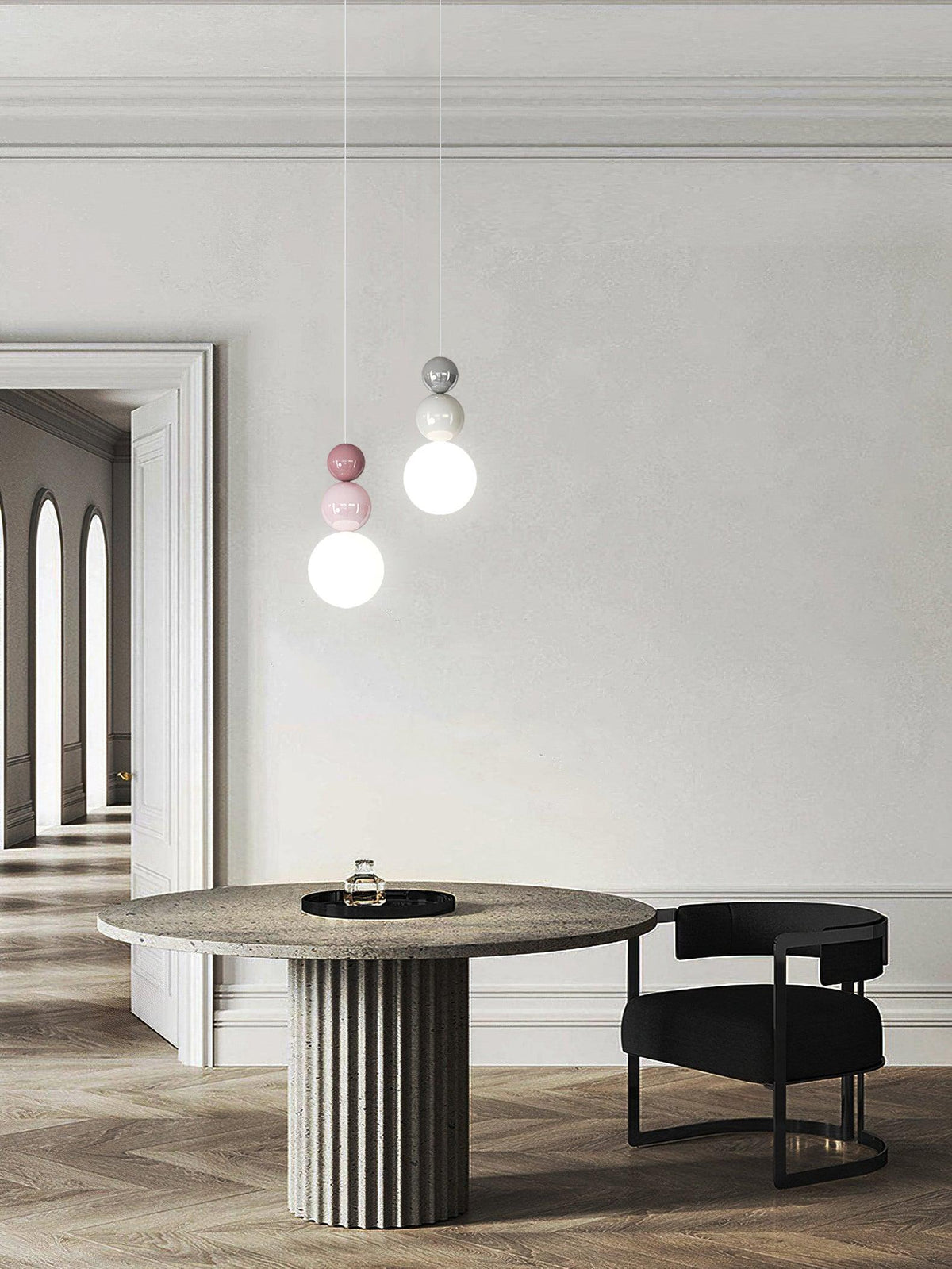 Elynd Acryl drie-ballen hanglamp