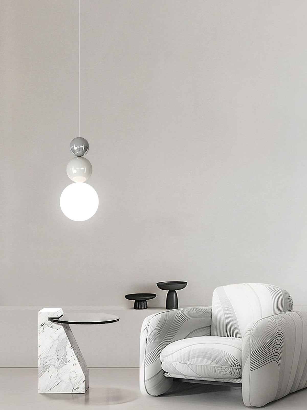Elynd Acryl drie-ballen hanglamp