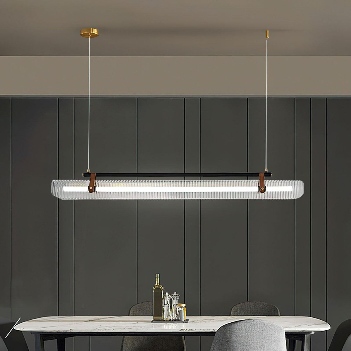 Niraenne Moderne hanglamp van acryl met lineair ontwerp voor eetkamer