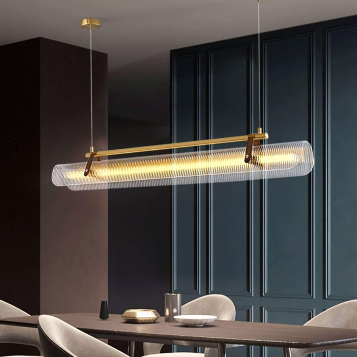 Niraenne Moderne hanglamp van acryl met lineair ontwerp voor eetkamer