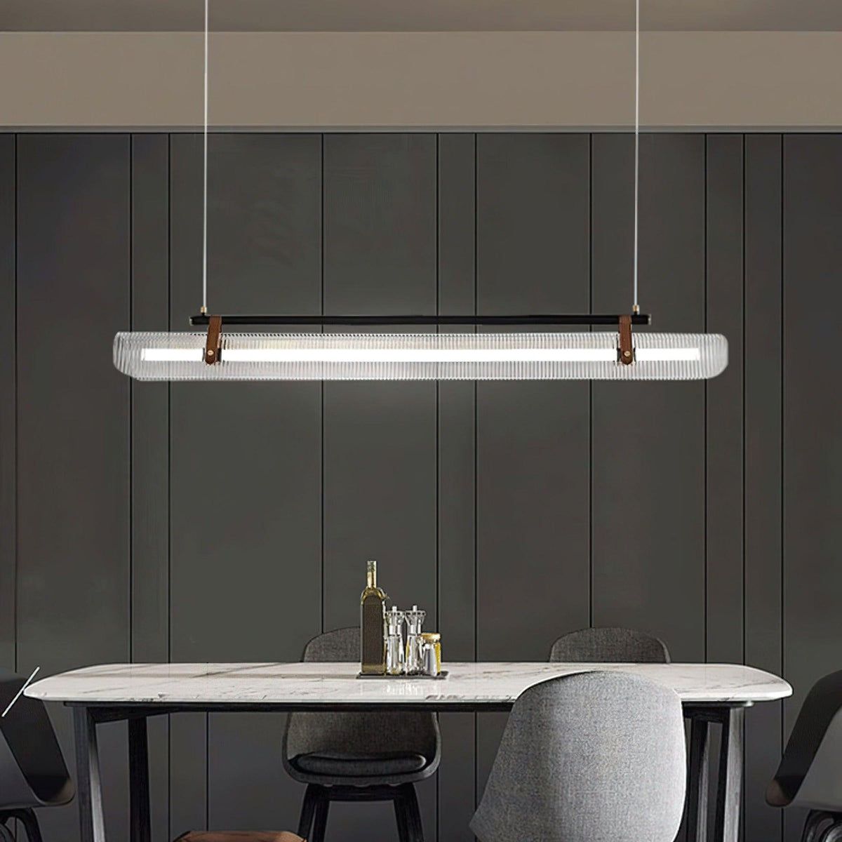 Niraenne Moderne hanglamp van acryl met lineair ontwerp voor eetkamer