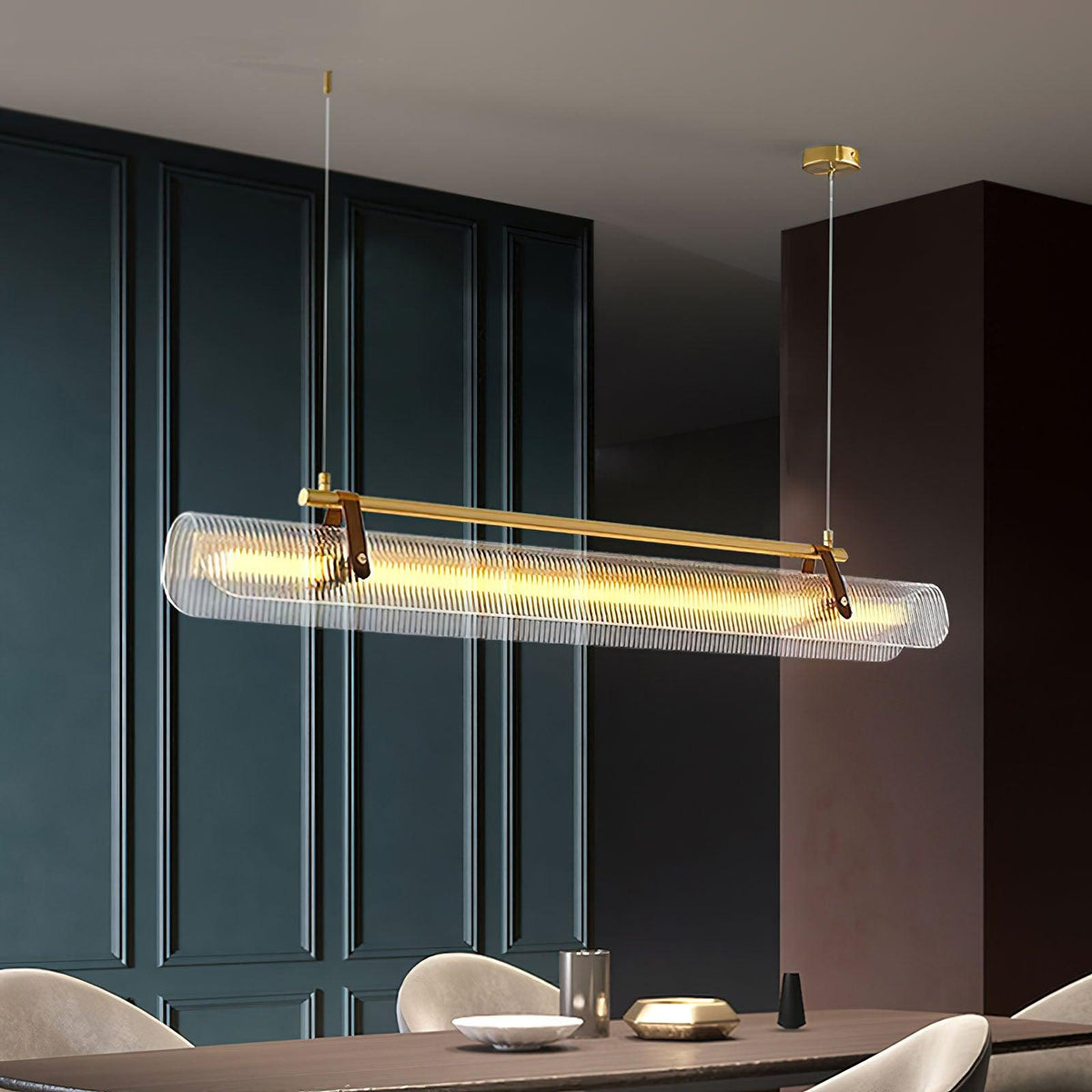 Niraenne Moderne hanglamp van acryl met lineair ontwerp voor eetkamer
