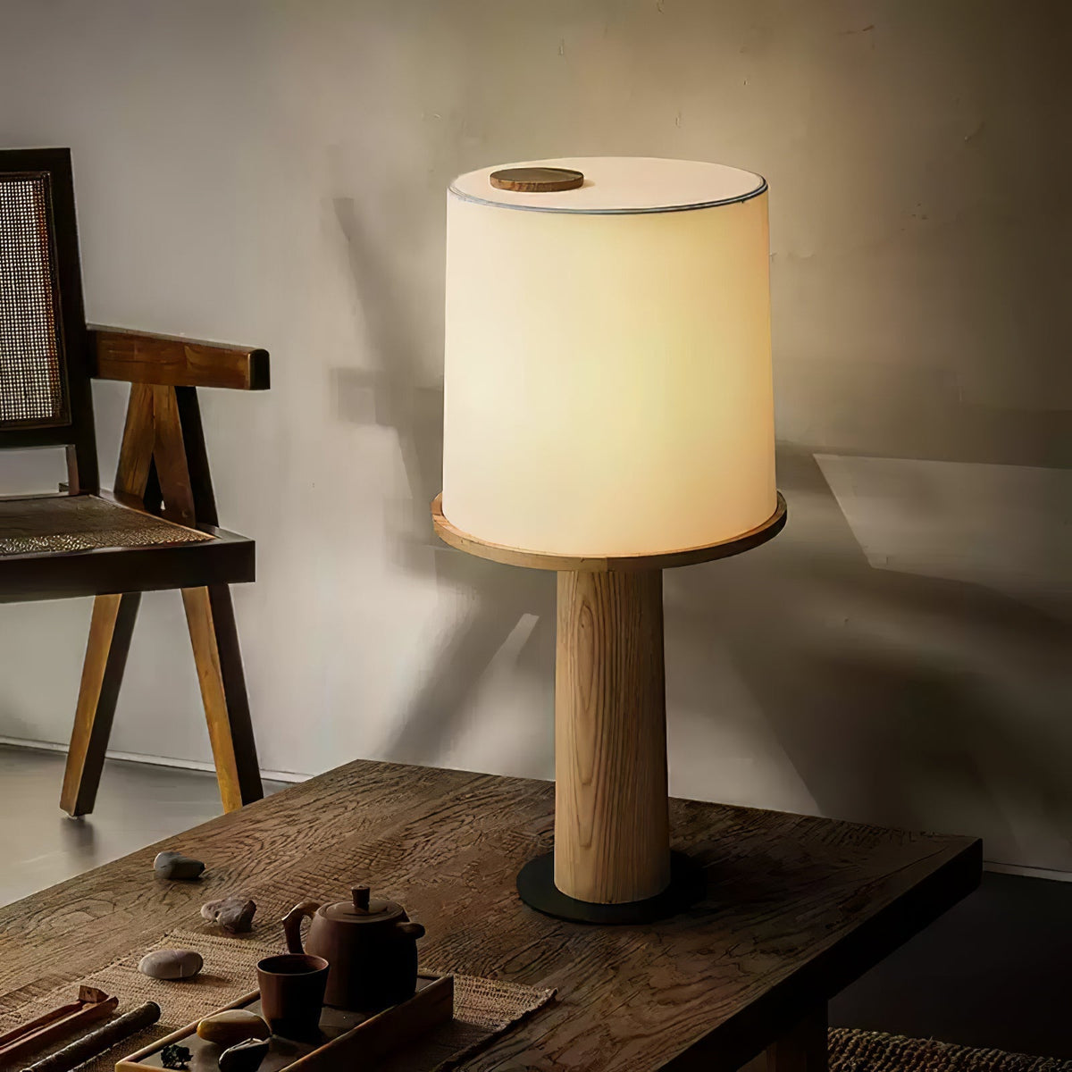 Rinirielle Houten Stoffen Moderne tafellamp