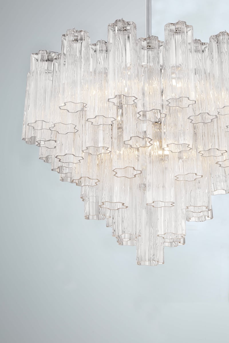 Namo Murano Kroonluchter Glasbuis Lagen Amber