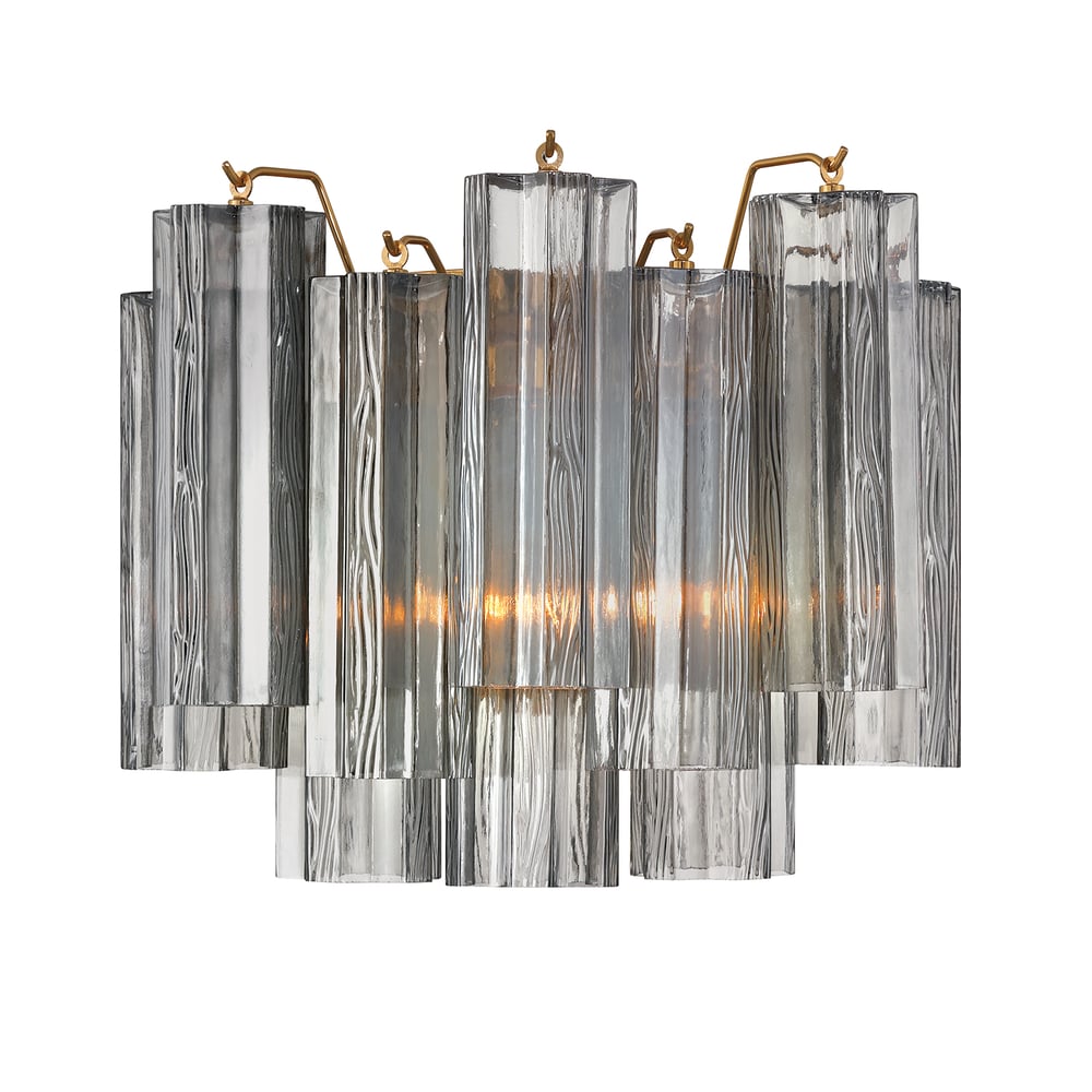 Ravo wandlamp Tronchi Glasbuis Gelaagd Amber Modern