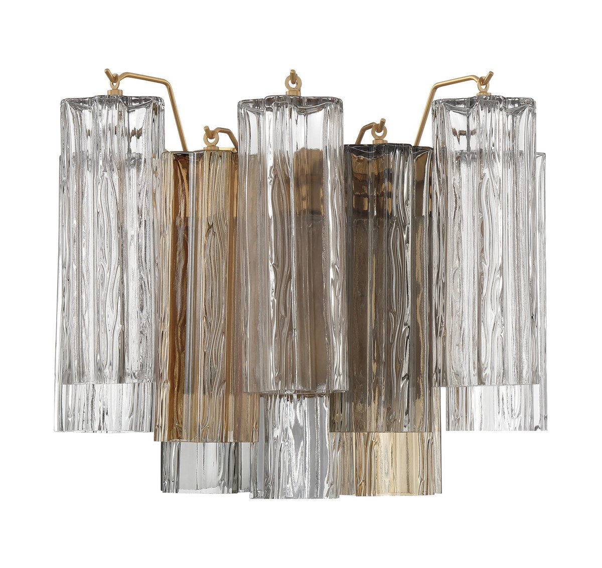 Ravo wandlamp Tronchi Glasbuis Gelaagd Amber Modern
