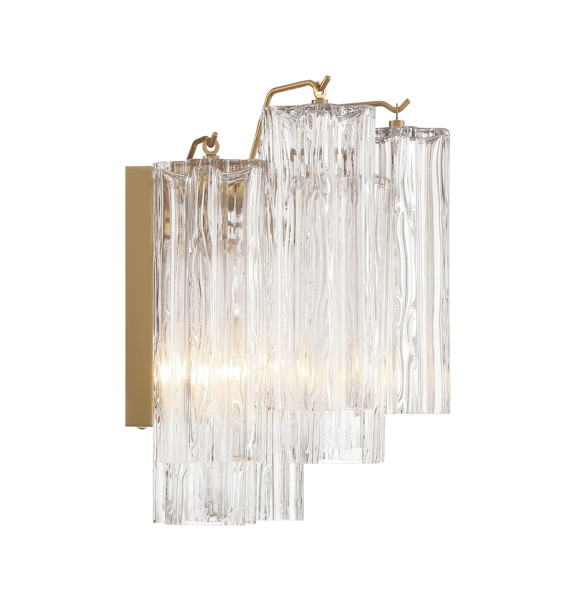 Ravo wandlamp Tronchi Glasbuis Gelaagd Amber Modern