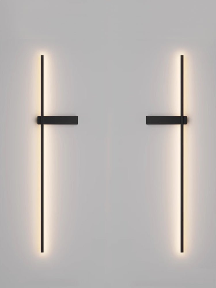 Mesv Lineair Oplaadbaar Zwart Wandlamp