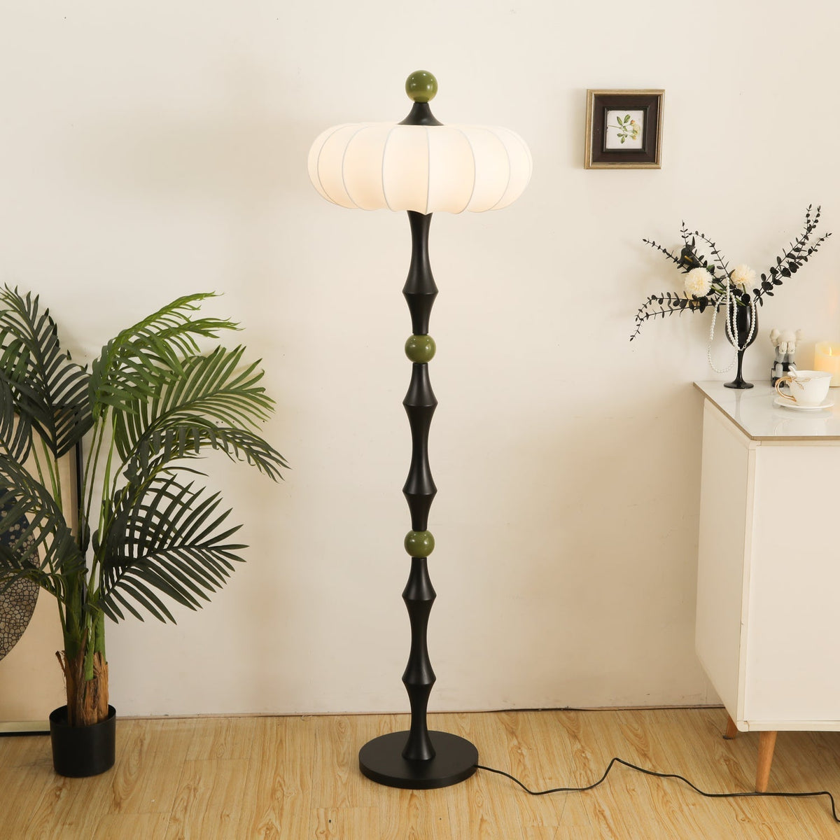 Sylirira Houten Zijde vloerlamp