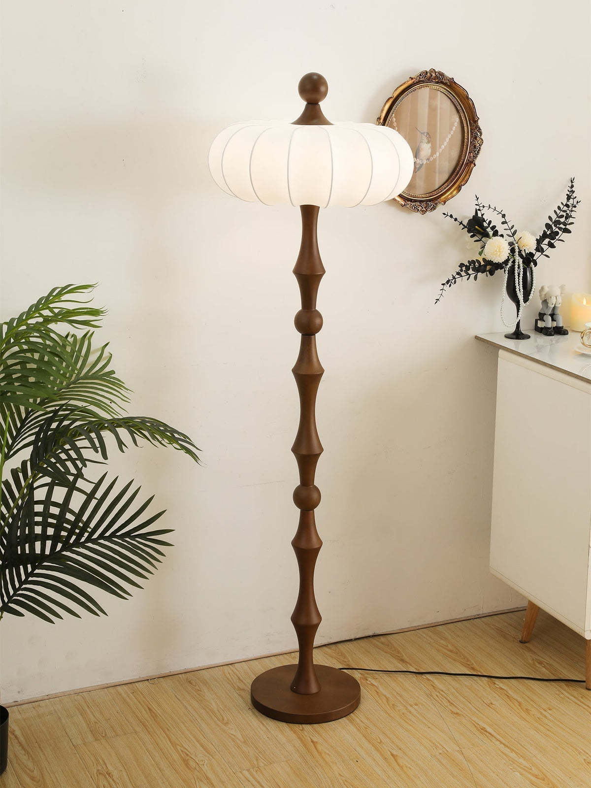 Sylirira Houten Zijde vloerlamp