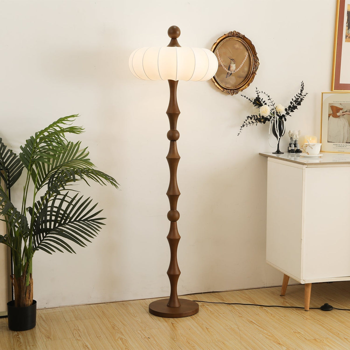 Sylirira Houten Zijde vloerlamp