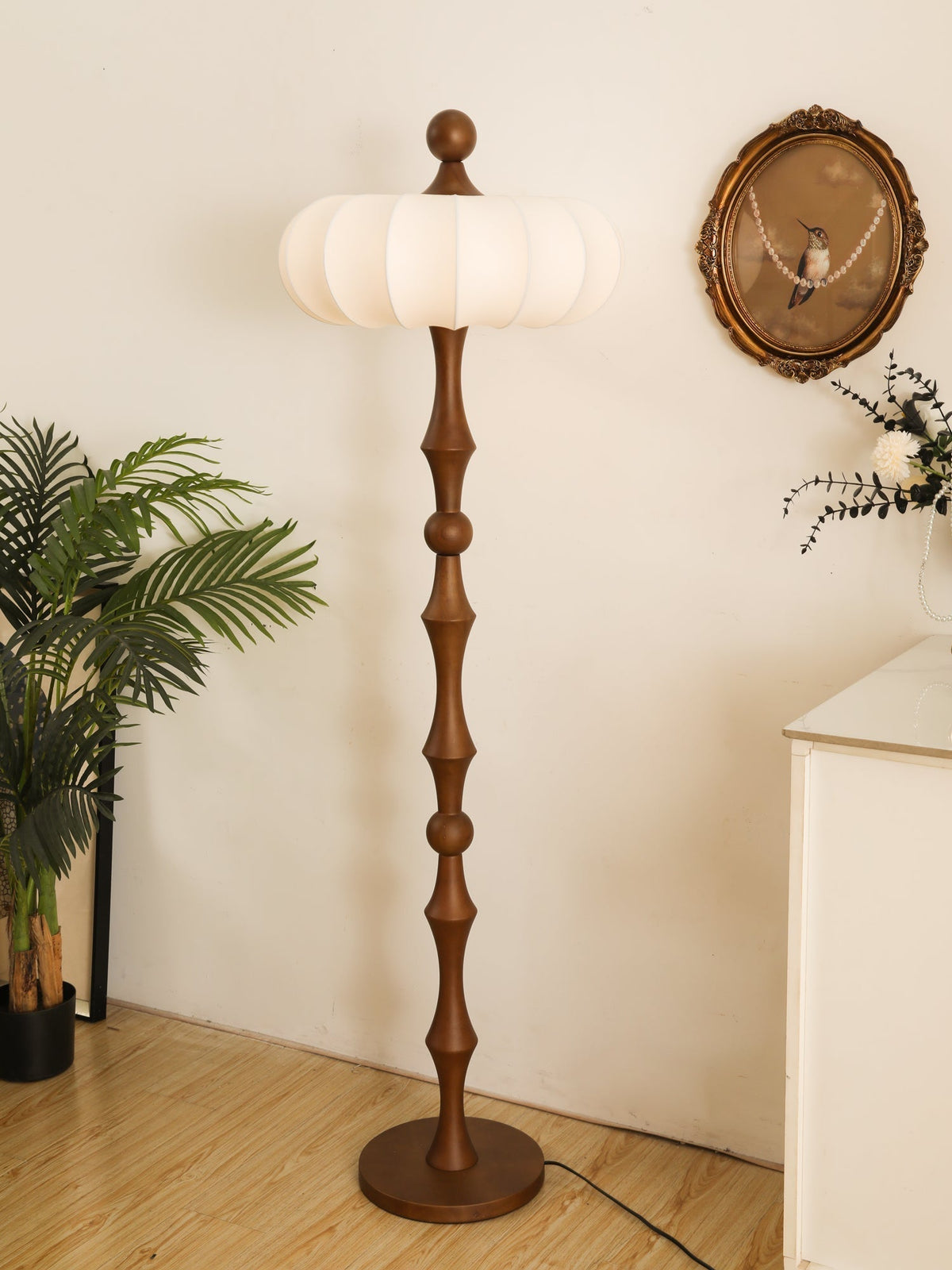 Sylirira Houten Zijde vloerlamp