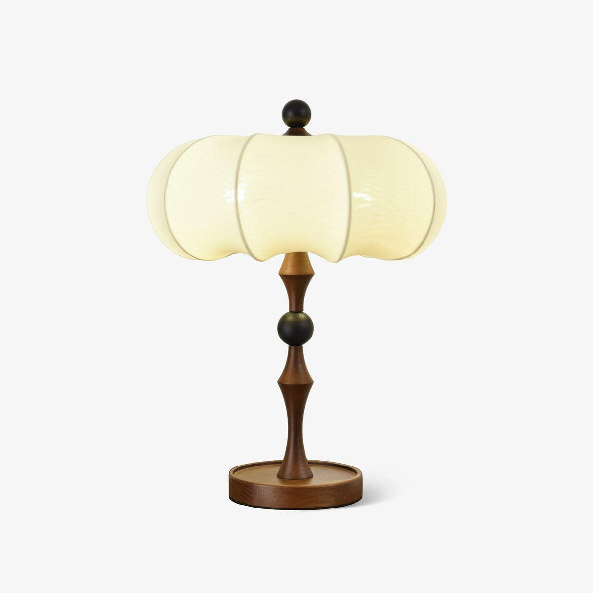 Lumae Houten en Stoffen Retro tafellamp
