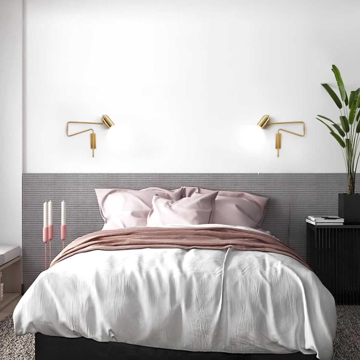 Nox verstelbare arm wandlamp met stekker