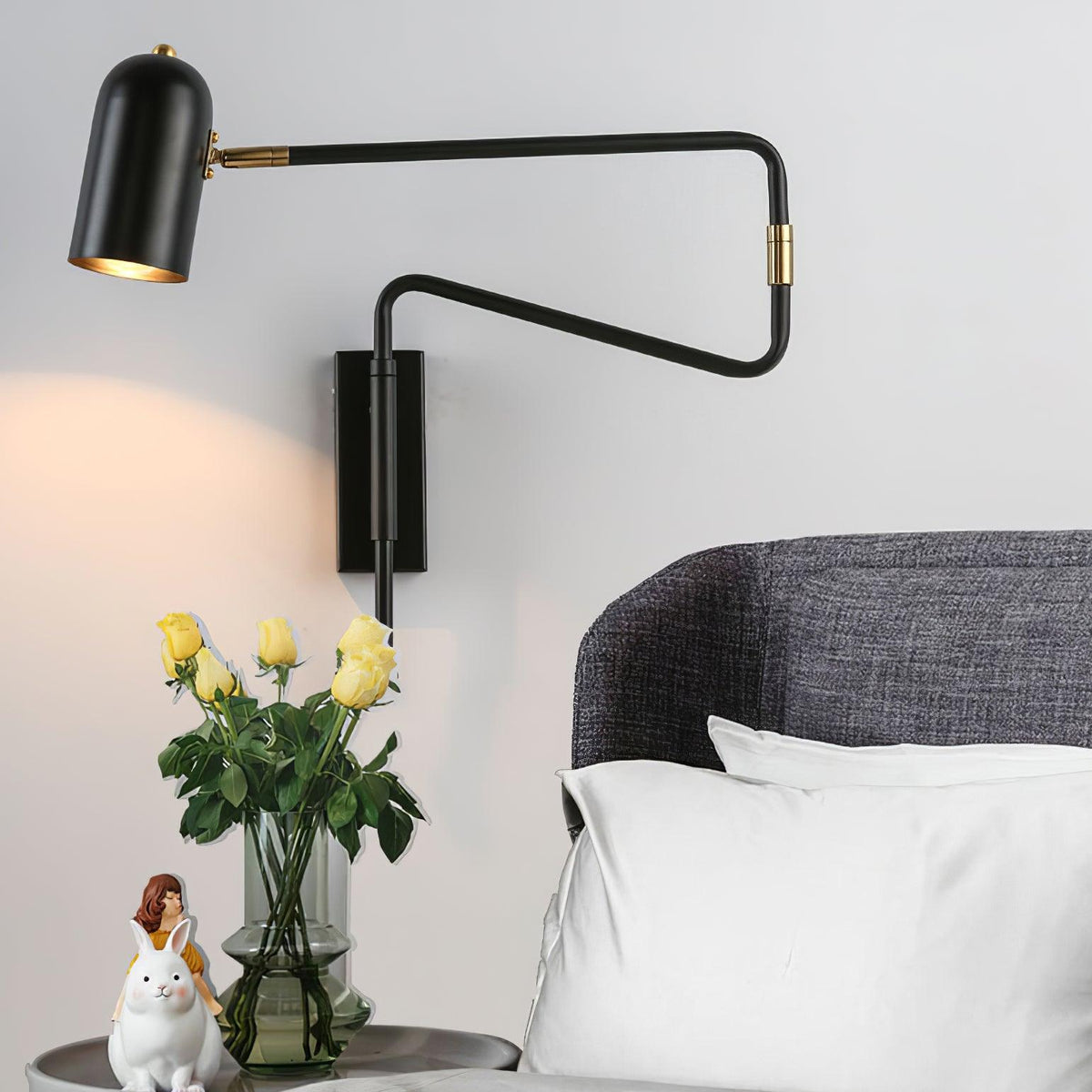 Nox verstelbare arm wandlamp met stekker